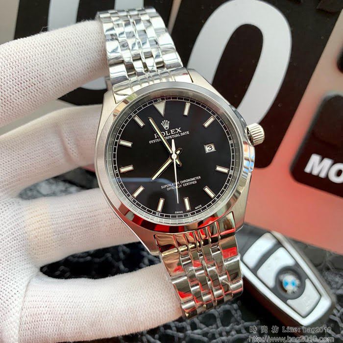 ROLEX勞力士 三針單曆 全自動進口機械 316L精鋼表殼 錶帶 男士腕表  wssb3569